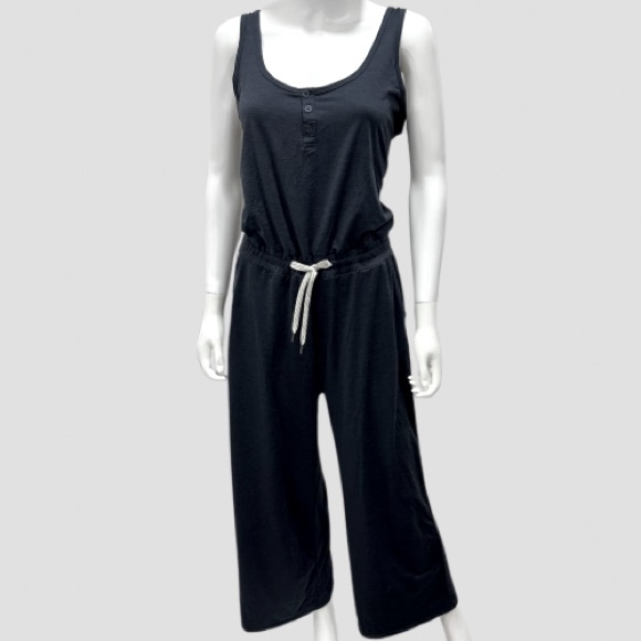 Vuori “Falls” Wide Leg Stylish Jumpsuit in Midnight Heather Size Medium - Picture 3 of 6